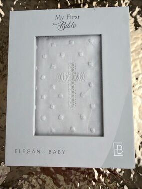 Baby’s 1st Bible And White Embroidered Cover
